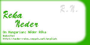 reka neder business card