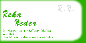 reka neder business card